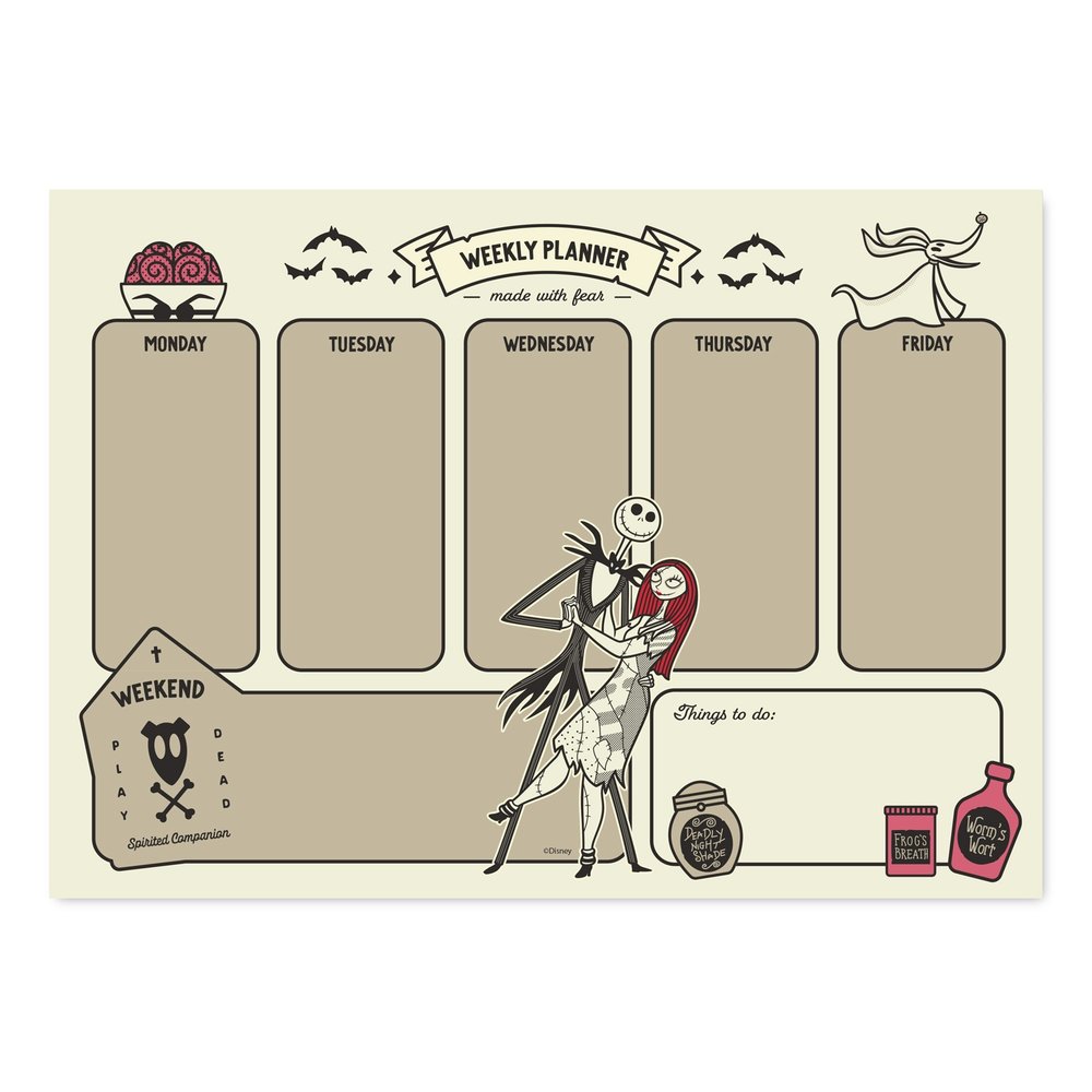 Grupo Erik Disney The Nightmare Before Christmas - A4 Weekly Planificateur/Organisateur - Multicolore